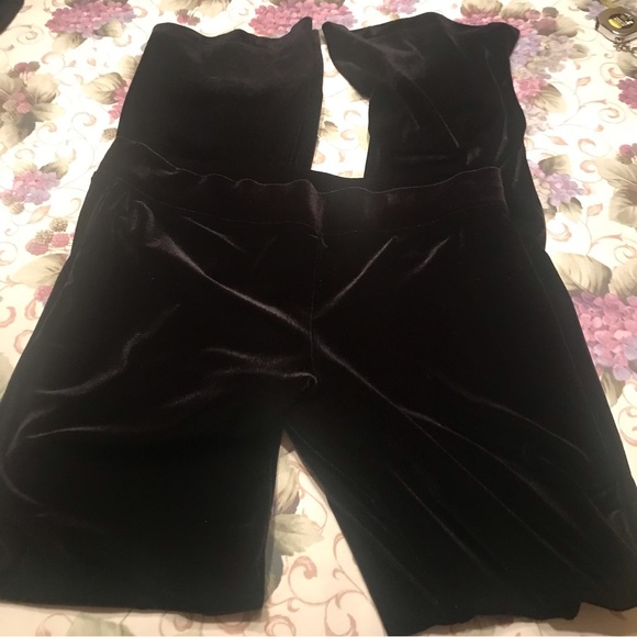 _______SOLD______—BLACK VELOUR XS SLACKS Long - Picture 5 of 15